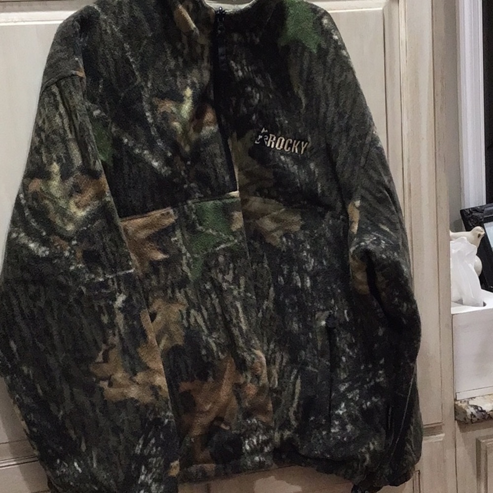 Rocky Forest Camo Fleece Reversible Pro Hunter Gear Jacket